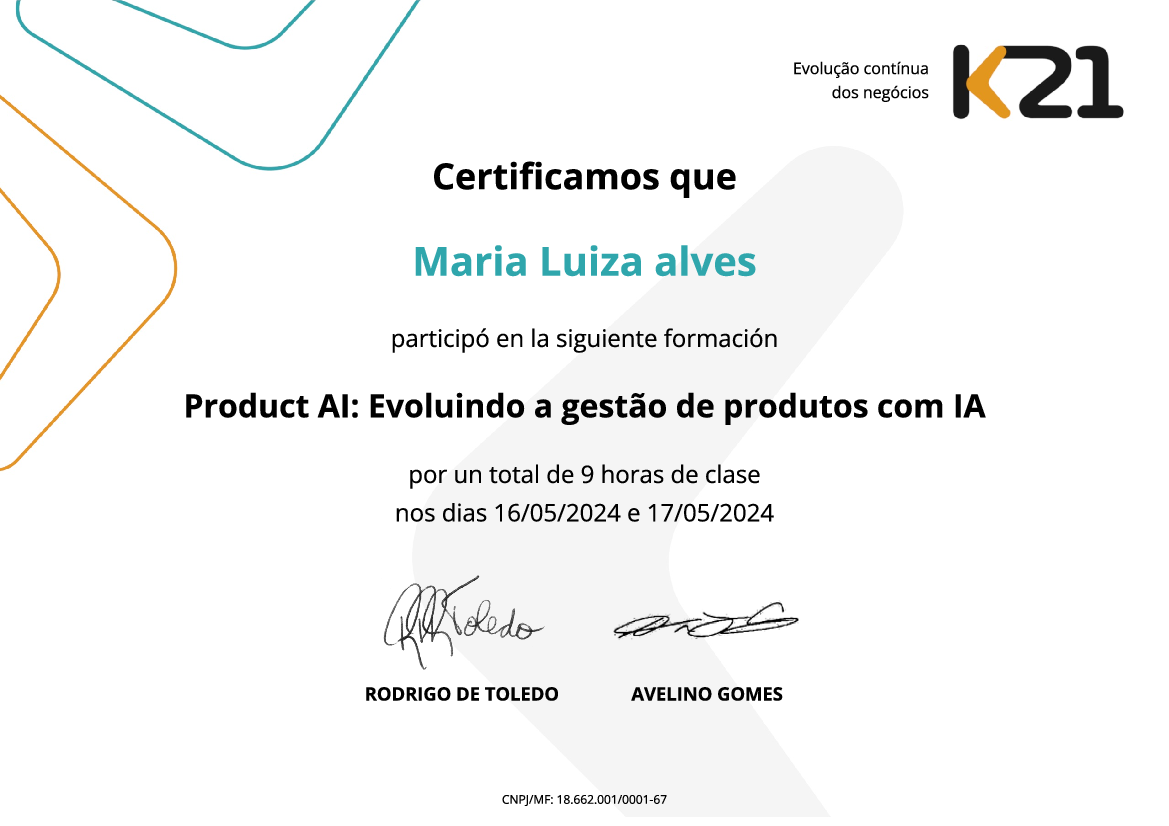 Certificado K21